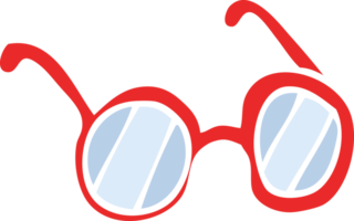 flat color illustration cartoon spectacles png