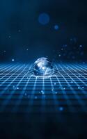 Physics quantum and scientific background, 3d rendering. photo