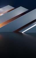 Abstract geometric interior structure, 3d rendering. photo