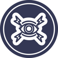 mystic eye circular icon symbol png