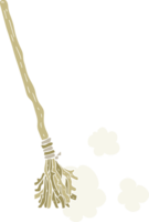 flat color illustration of witch's broom png