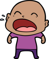 cartoon shouting bald man png