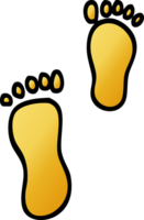 gradient illustration cartoon foot prints png