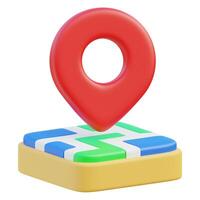 Pin location icon on the map photo