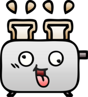 gradient shaded cartoon of a of a toaster png