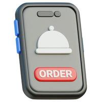 Order food apps 3d icon photo