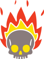 mano disegnato strambo cartone animato cranio png