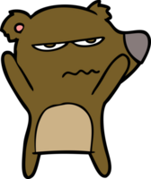 arrabbiato orso cartone animato png