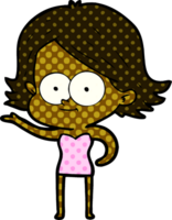 niña feliz de dibujos animados png