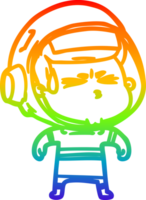 regenboog helling lijn tekening van een tekenfilm benadrukt astronaut png