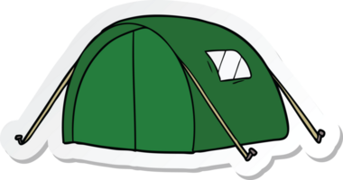 sticker of a cartoon tent png