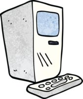 Cartoon-Doodle-Bürocomputer png