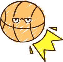 dibujo de tiza de pelota de baloncesto png