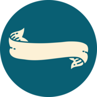 image emblématique de style tatouage d'une bannière png