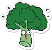 sticker of a cartoon broccoli png