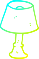 cold gradient line drawing of a cartoon regular lamp png