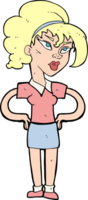 cartoon woman with hands on hips png