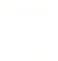 Bear Face Chalk Drawing png