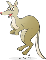 hand drawn cartoon kangaroo png