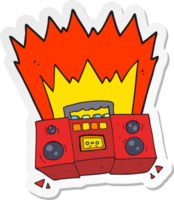 autocollant d'un boom box de dessin animé png