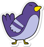 distressed sticker of a Cartoon Bird png
