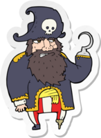 klistermärke av en tecknad pirat png