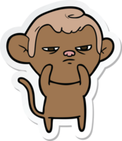 sticker of a cartoon monkey png