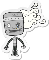 sticker of a cartoon old robot png