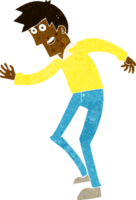 cartoon happy man dancing png