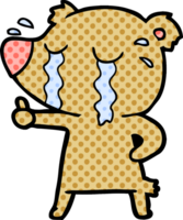 urso chorando de desenho animado png