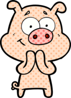 happy cartoon pig png