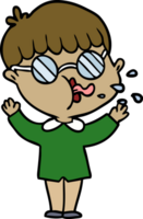 Cartoon-Junge mit Brille png