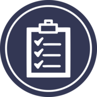 check list circular icon symbol png