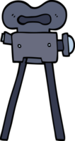 hand drawn doodle style cartoon film camera png