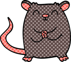 Cartoon-Doodle glückliche Maus png