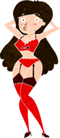 cartoon woman in lingerie png