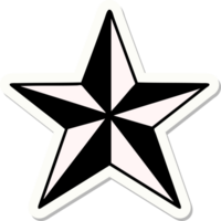 klistermärke av tatuering i traditionell stil av en stjärna png