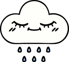 comic book style cartoon of a rain cloud png