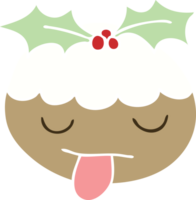 hand- getrokken eigenzinnig tekenfilm Kerstmis pudding png