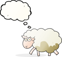 hand drawn thought bubble cartoon muddy sheep png