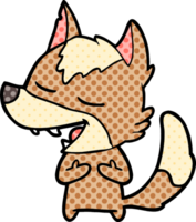 cartoon wolf laughing png