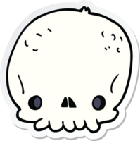 sticker of a cartoon skull png