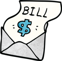 cartoon doodle debt bill png