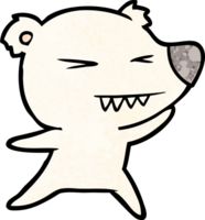 angry polar bear cartoon png