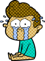 cartoon crying man png