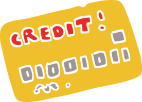 carta di credito di doodle del fumetto png