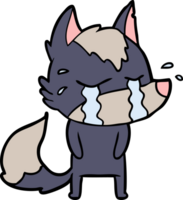 lobo llorando de dibujos animados png