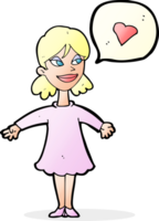 cartoon woman in love png