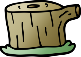 bûche d'arbre de doodle de dessin animé png