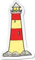 adesivo di un faro cartone animato png